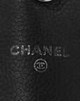Lambskin Half Moon Wallet On Chain WOC Black