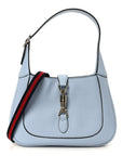 Grained Calfskin Web Medium Jackie 1961 Hobo Light Blue