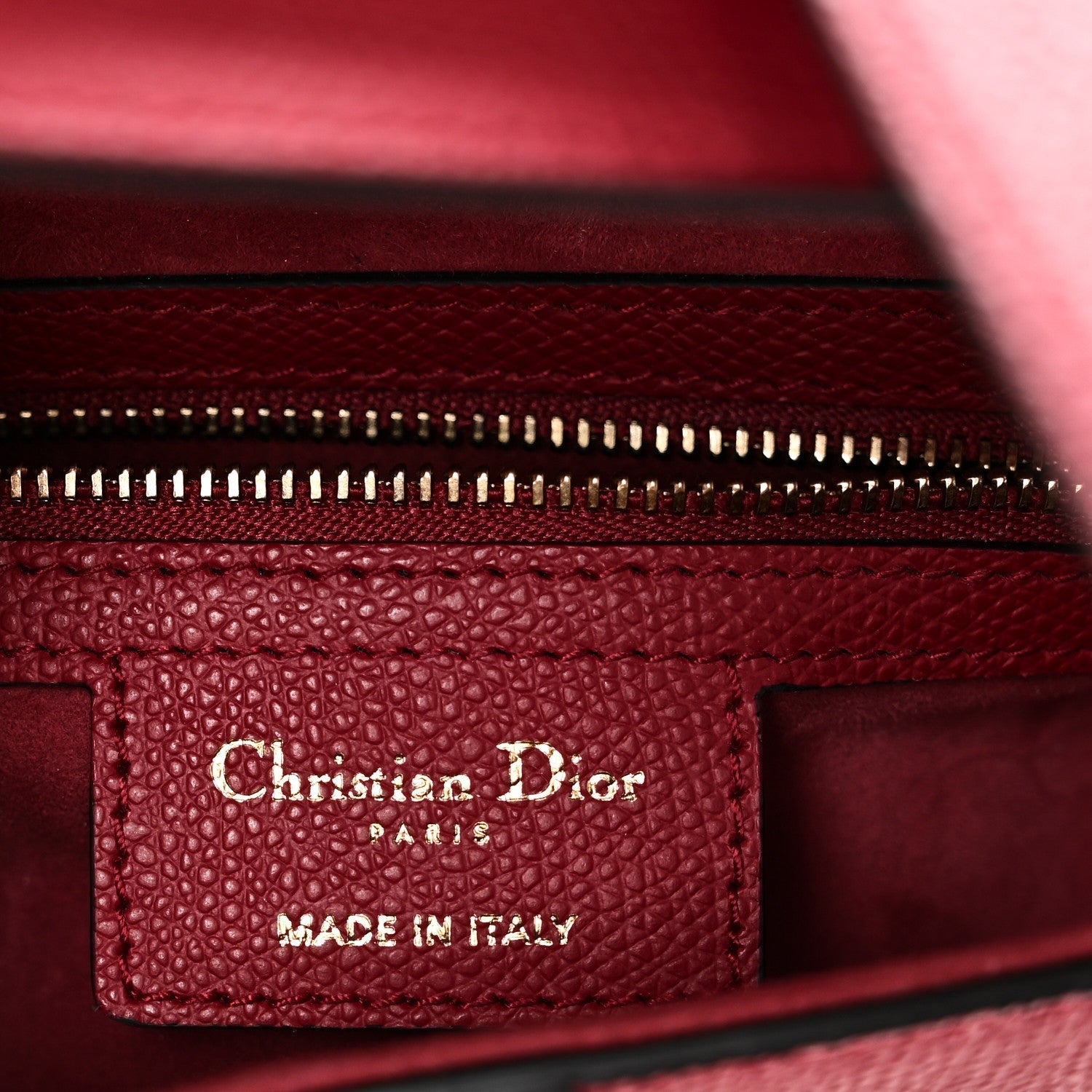 Grained Calfskin Saddle Bag Red