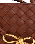 Nappa Intrecciato Small Andiamo Shoulder Bag Sapele