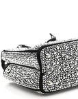 Satin Crystal Mini Galleria Double Zip Tote Metal