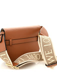 Calfskin Jacquard Mini Gate Dual Bag Tan