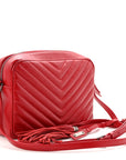 Calfskin Matelasse Monogram Lou Camera Bag Rouge Eros