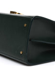 Grain de Poudre Medium Classic Monogram Cassandra Top Handle Dark Green