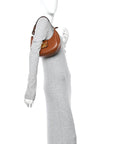 Smooth Calfskin Medium Strap Ava Triomphe Shoulder Bag Tan