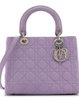 Lambskin Cannage Medium Lady D1OR Purple