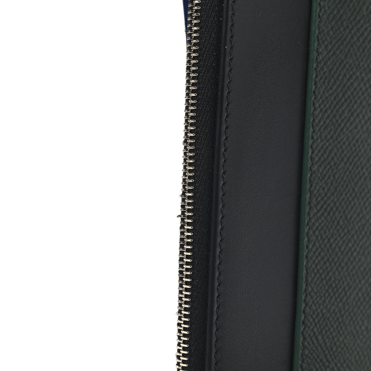 Textured Calfskin Passport Phone Holder Green