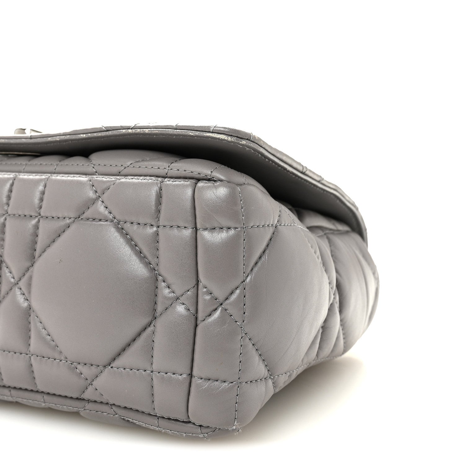 Calfskin Macrocannage Medium Caro Bag Iron Grey