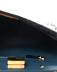 Python Shiny Nappa Mini Peekaboo Iconic Satchel Blue Jeans