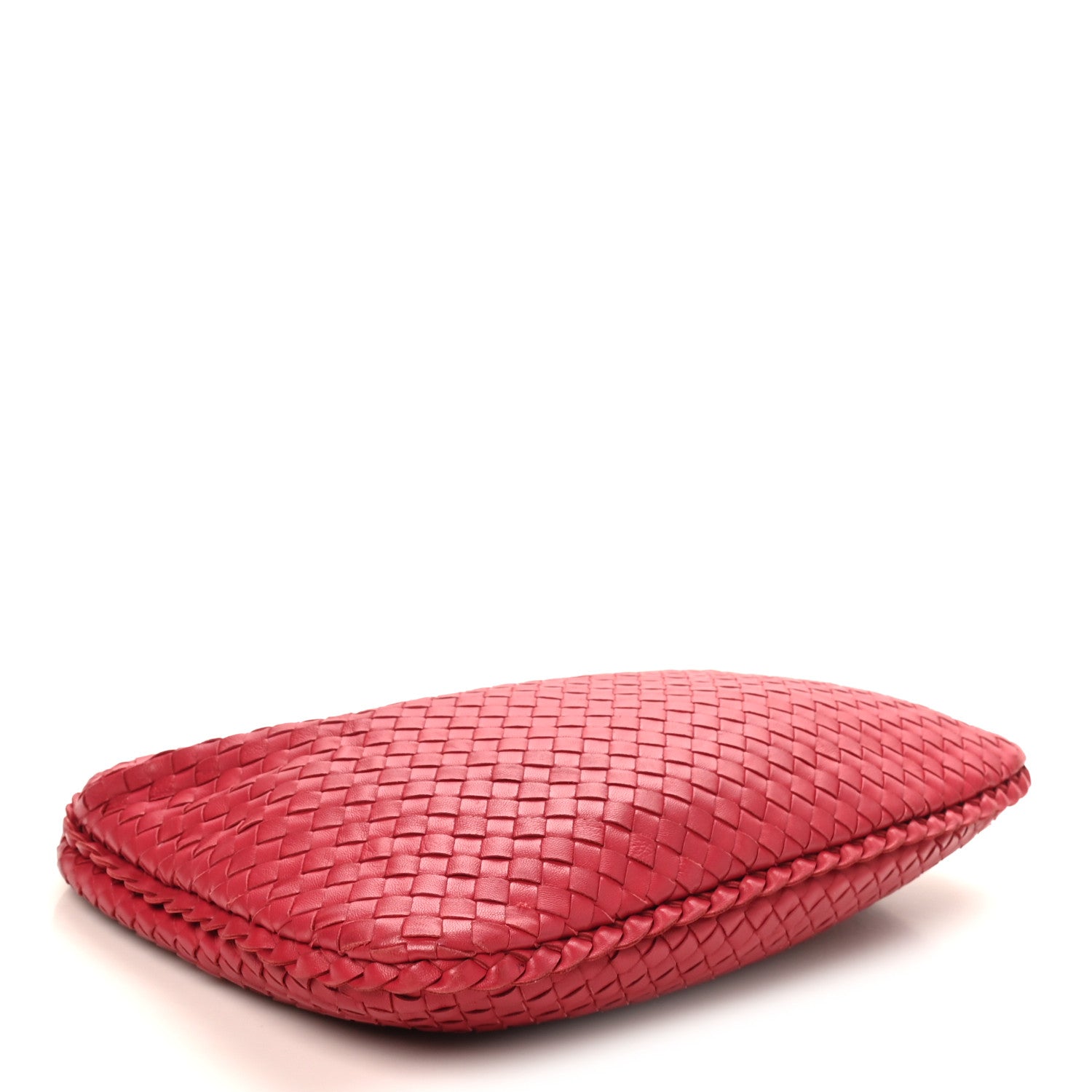 Nappa Intrecciato Small Veneta Hobo Cassis