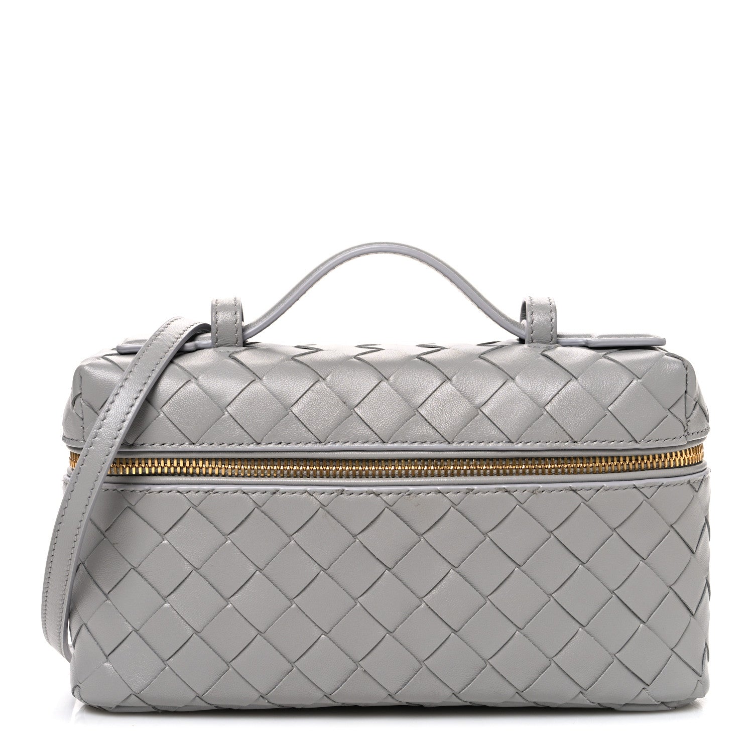 Calfskin Intrecciato Bang Bang Vanity Case Limestone