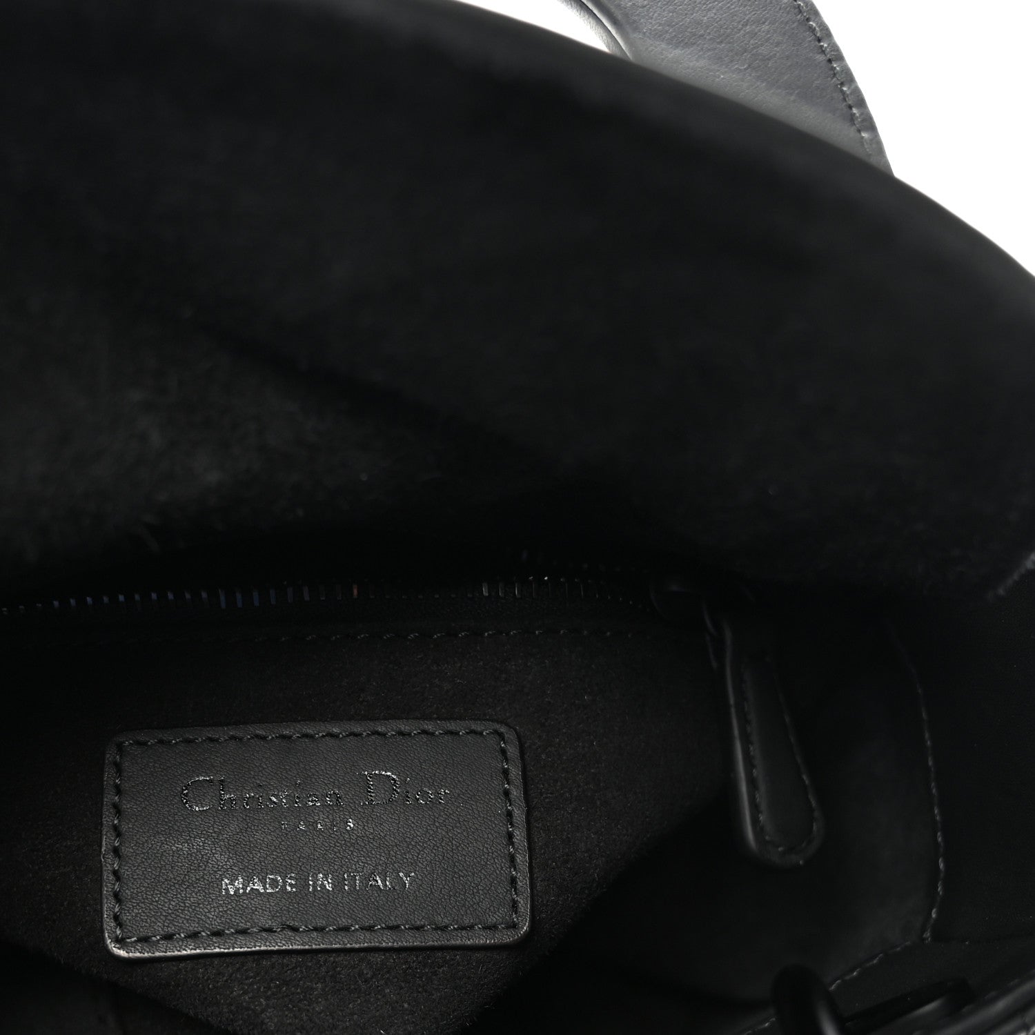 Ultra Matte Calfskin Cannage Mini Lady D1OR Black