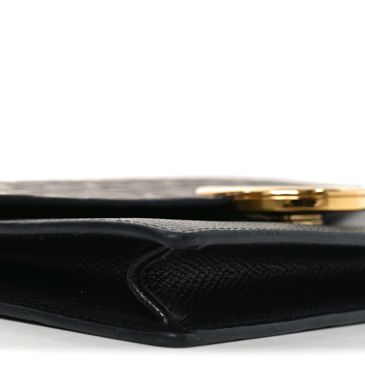 Vitello Cruise F is FNDI Bi-Color FF 1974 Embossed Medium Envelope Wallet On Chain Black Maya