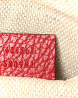 Dollar Calfskin Bi-Color Small Soho Disco Bag New Rosette Hibiscus Red