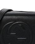 Pebbled Calfskin Mini Soho Disco Bag Black