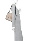 Crinkled Calfskin Matelasse Monogram Medium Niki Chain Satchel Light Natural