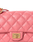 Aged Calfskin Quilted 2.55 Reissue Flap Belt Bag Pink