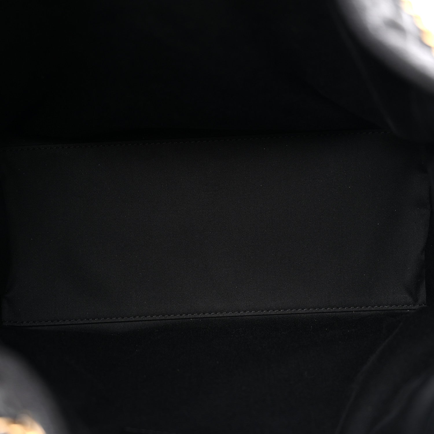 Washed Denim Quilted Medium CHNL 25 Handbag Black