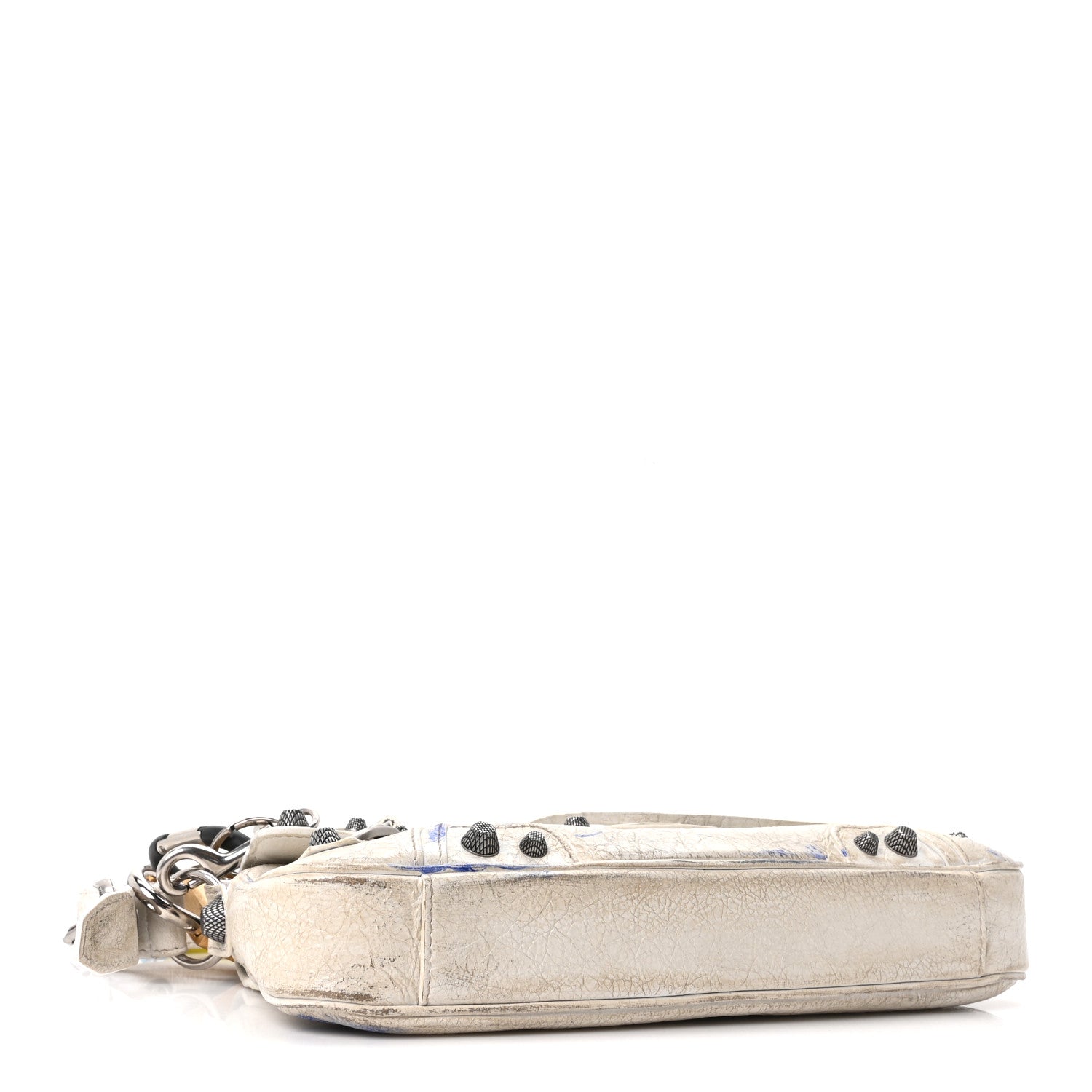 Agneau Arena Charms Small Le Cagole Sling Bag Optic White
