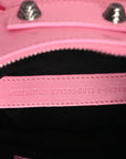 Patent Faux Leather Le Cagole Shoulder Bag XS Sweet Pink