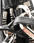 Re-Nylon Saffiano Re-Edition 2000 Double Zip Crossbody Bag Black