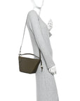 Calfskin Mini Hammock Hobo Vintage Khaki