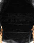 Shiny Calfskin Quilted Mini CHNL 22 Black
