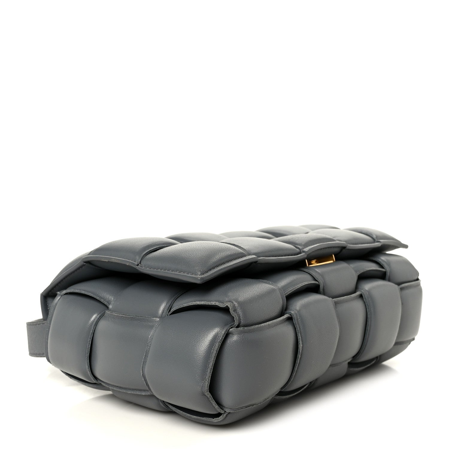 Nappa Maxi Intreccio Padded Cassette Crossbody Bag Thunder