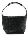 Calfskin Nappa Intrecciato Candy Wallace Black