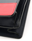 Moon Calfskin Web Medium Dionysus Bamboo Top Handle Bag Black Bright Evergreen Hibiscus Red