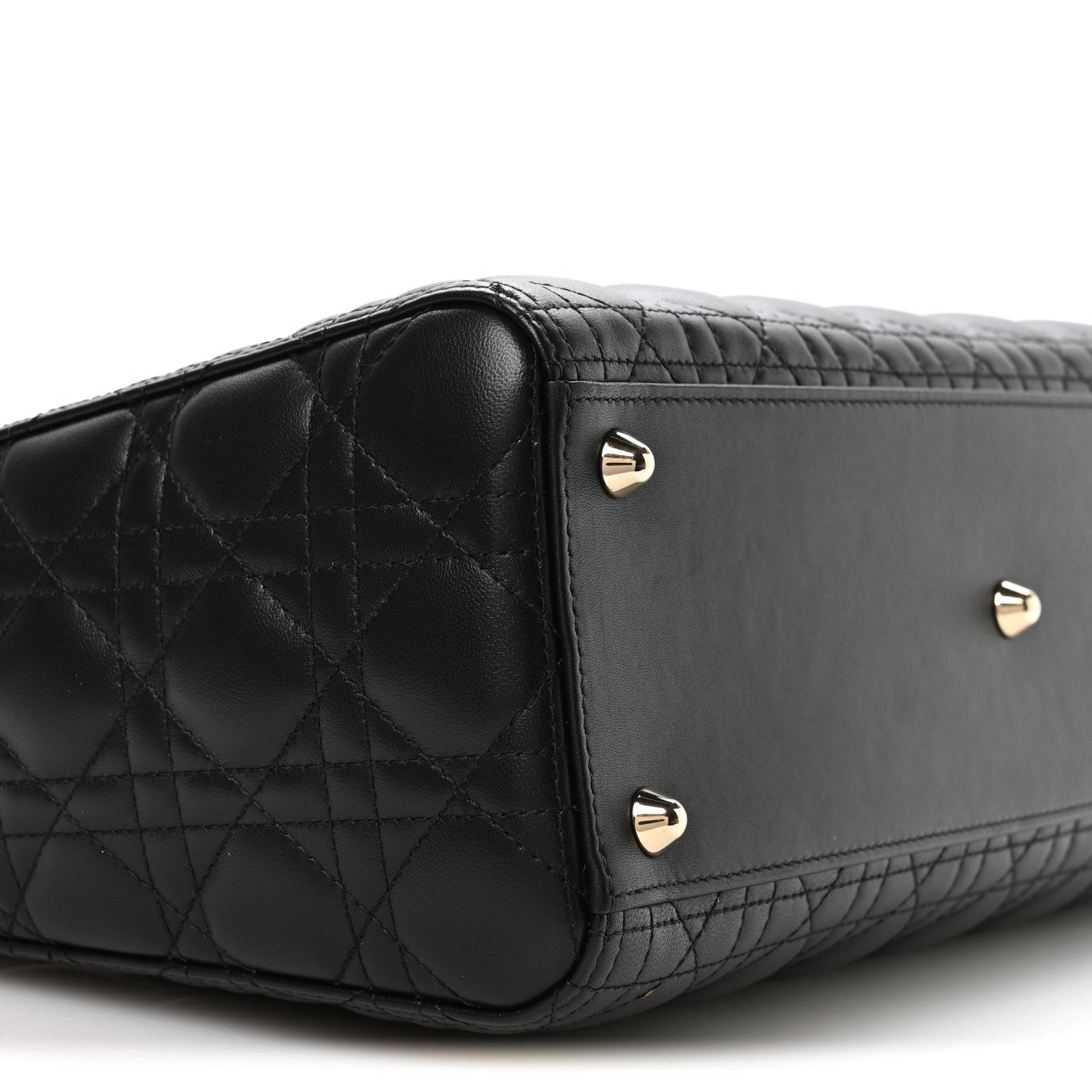 Lambskin Cannage Large Lady D1OR Black