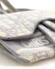 Oblique Slim Saddle Pouch Grey