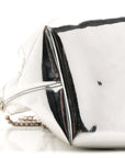 Metallic Patent Bon Bon Bag Silver