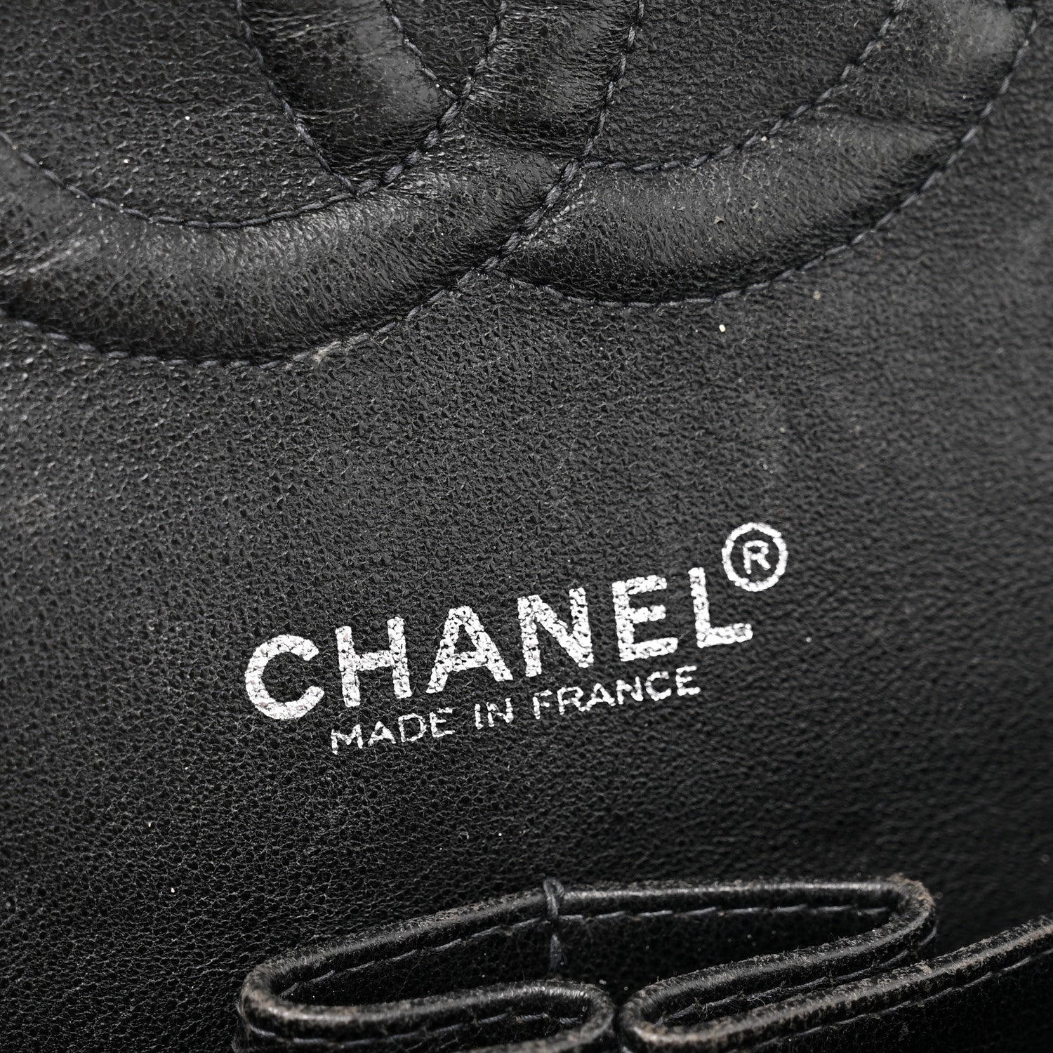 Patent Quilted Medium Double Flap Black