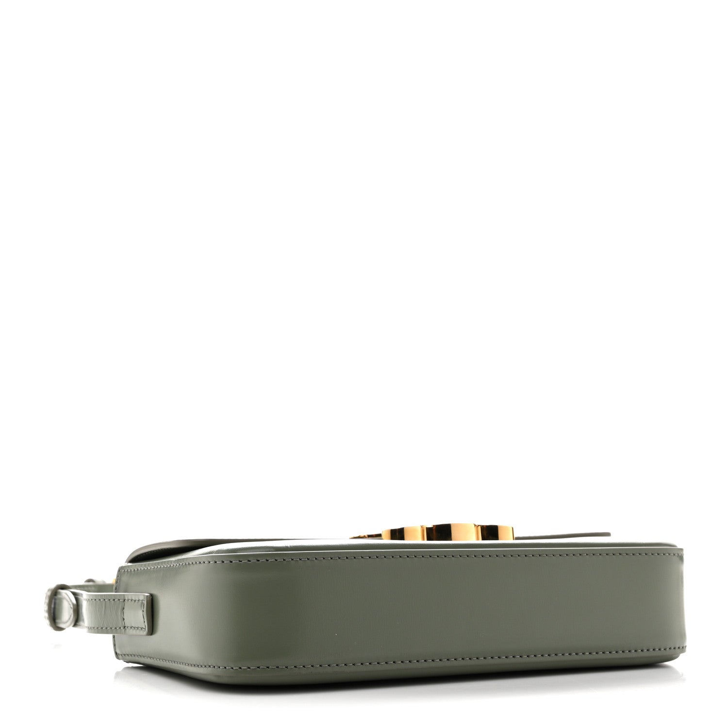 Shiny Calfskin Triomphe Shoulder Bag Celadon