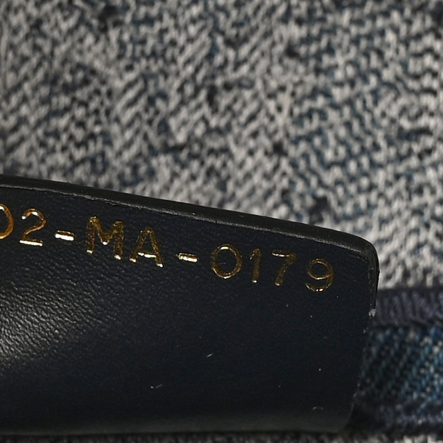 Oblique Embroidered Saddle Bag Denim Blue