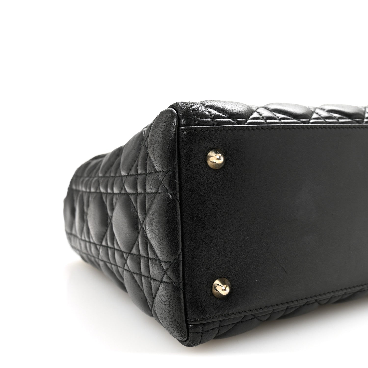 Lambskin Cannage Medium Lady D1OR Black