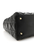 Lambskin Cannage Medium Lady D1OR Black