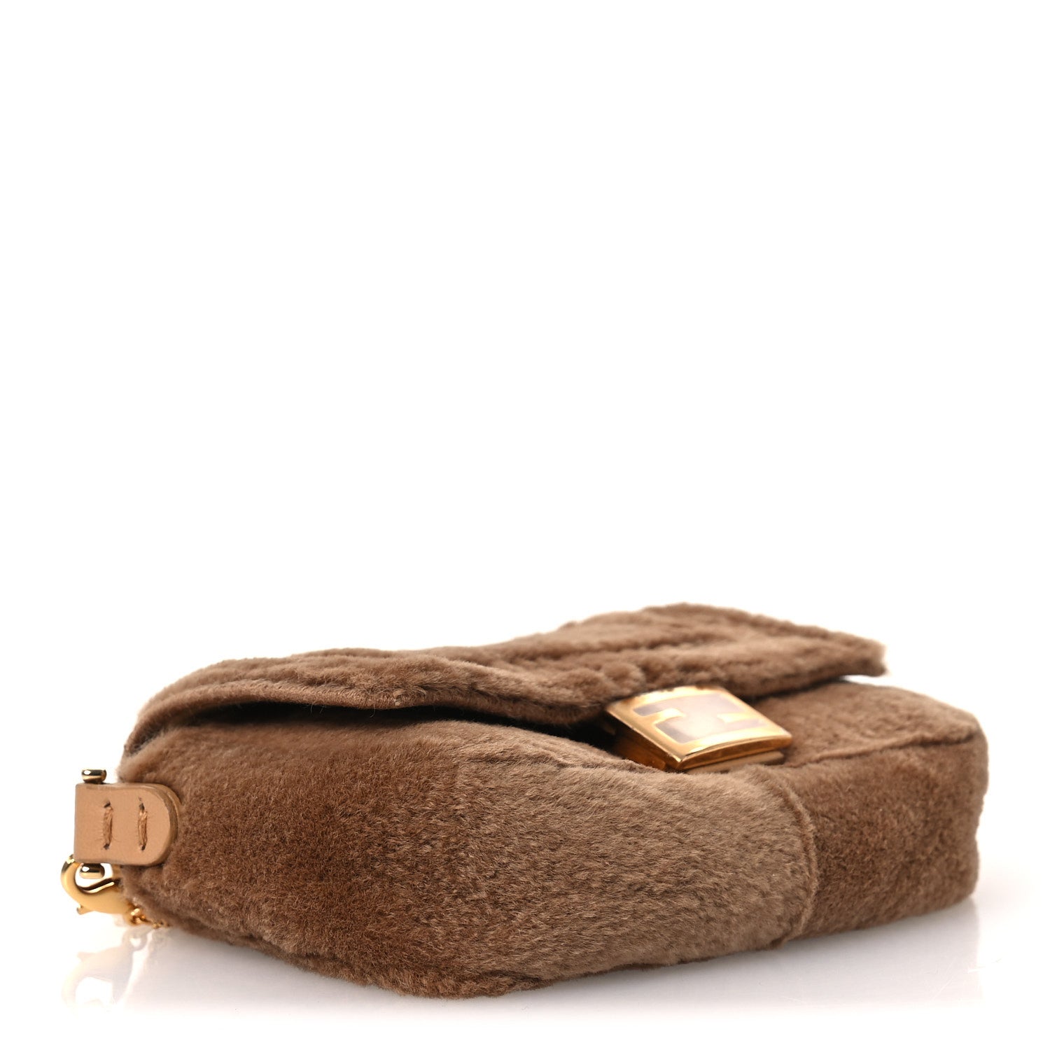 Mink Shiny Nappa Nano Baguette Charm Naturale Oro Soft