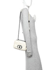 Lambskin Macrocannage Small D1OR Caro Bag Ivory