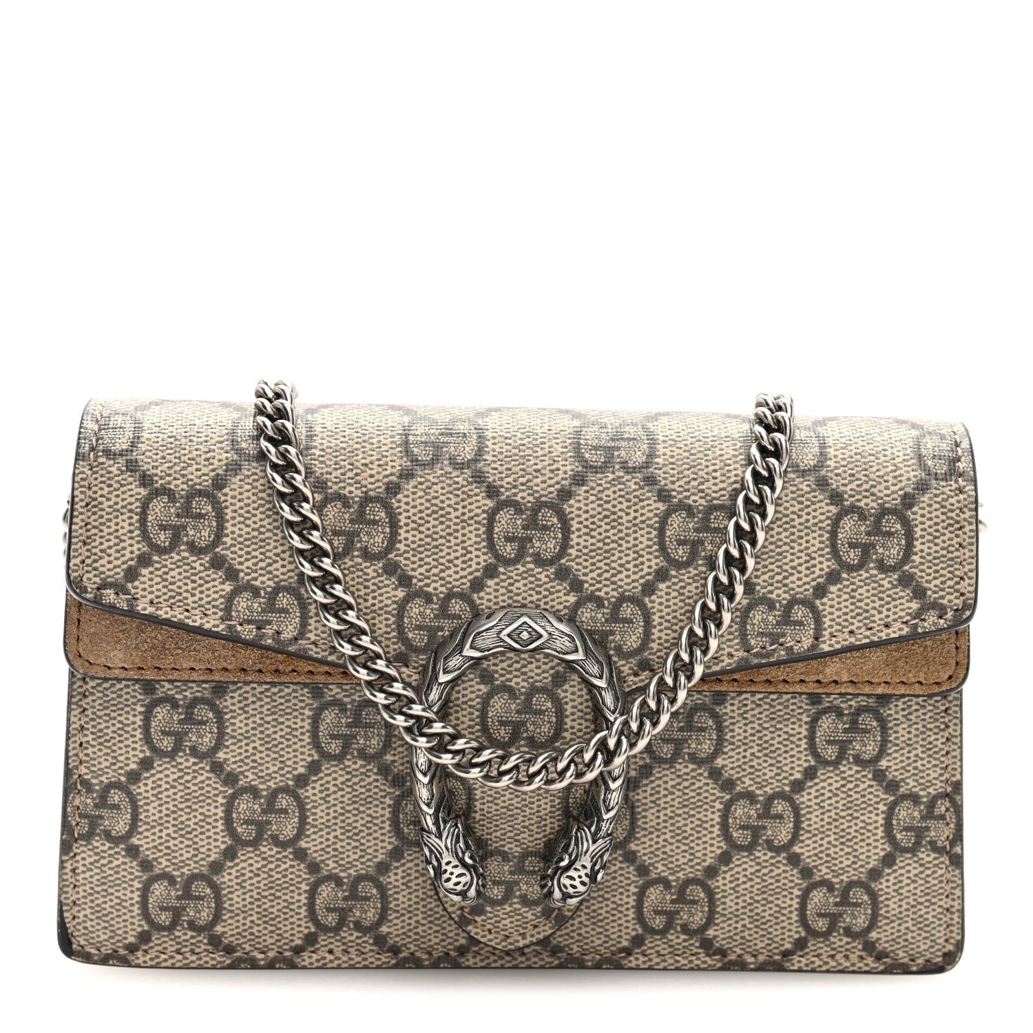 GG Supreme Monogram Super Mini Dionysus Shoulder Bag Taupe
