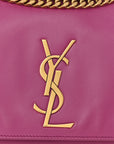 Smooth Calfskin Suede Medium Reversible Monogram Kate Satchel Rose Rubis