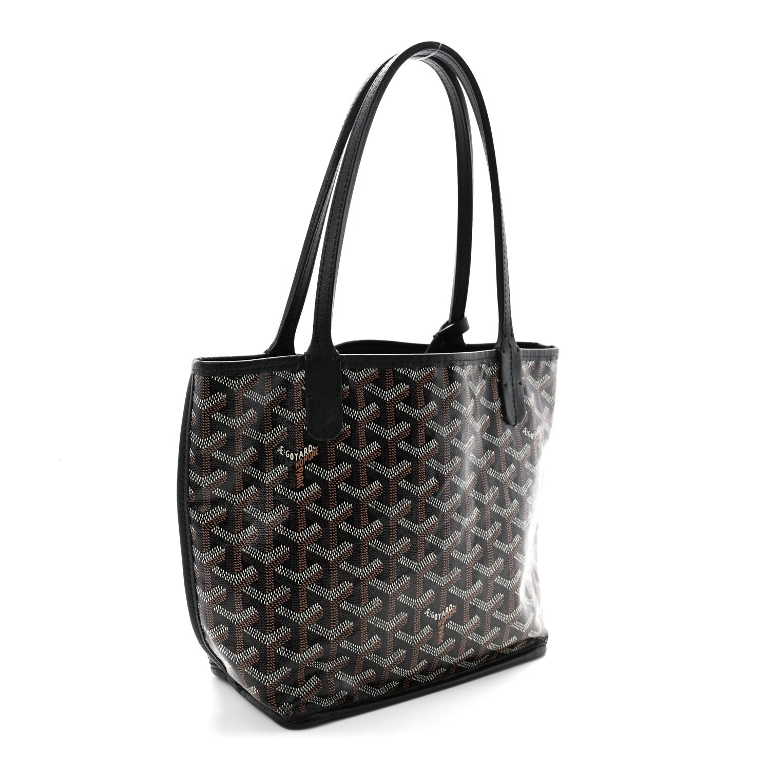 Goyardine Reversible Mini Anjou Black