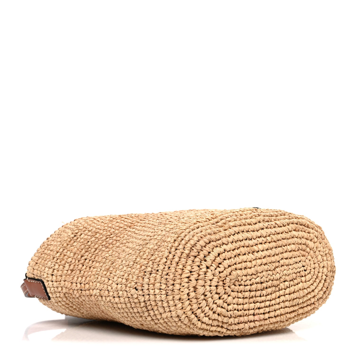 Calfskin Raffia Anagram Paulas Ibiza Pochette Bag Natural Tan