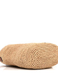 Calfskin Raffia Anagram Paulas Ibiza Pochette Bag Natural Tan