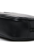 Calfskin Matelasse Monochrome Monogram Mini Lou Camera Bag Black