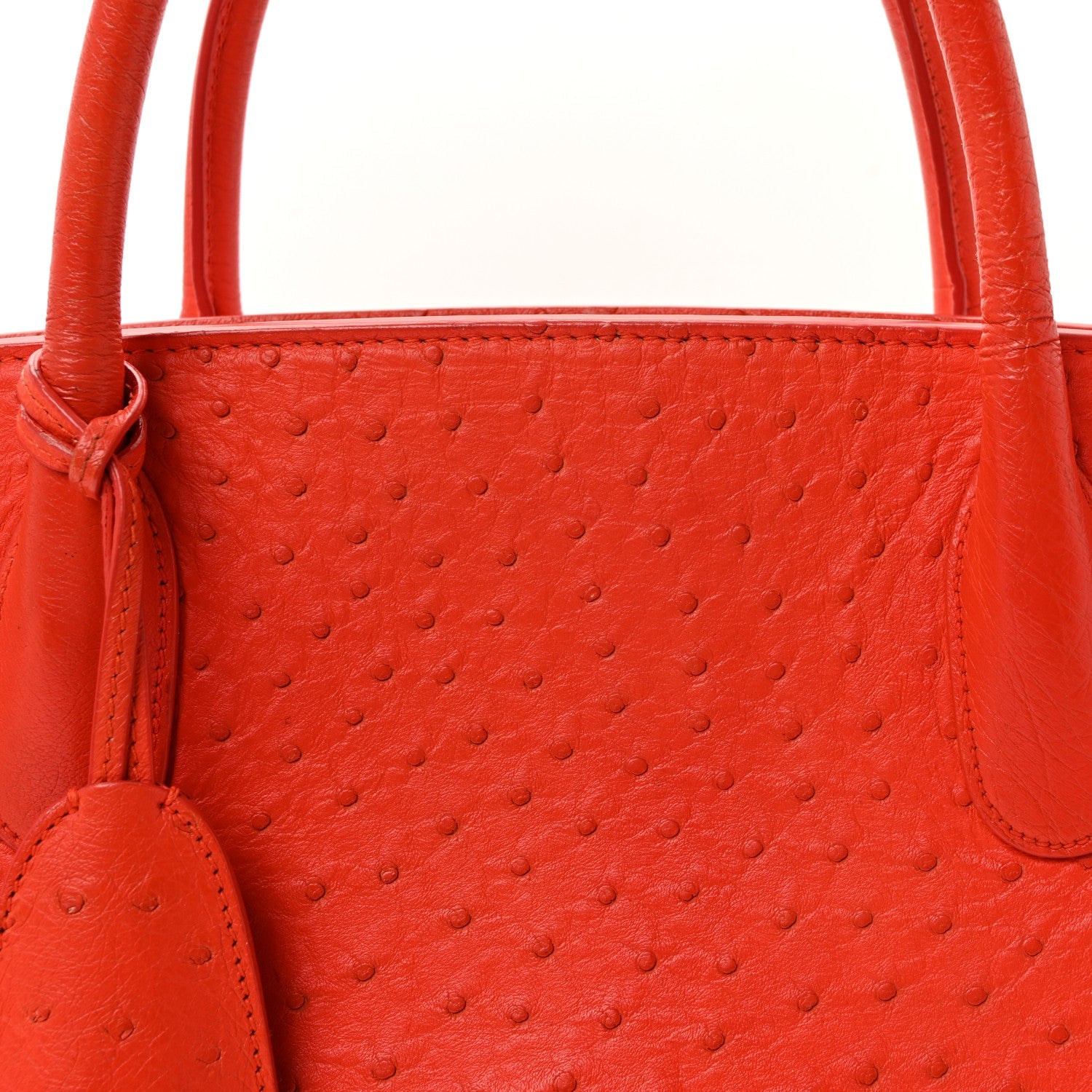 Ostrich Large Open Bar Tote Orange
