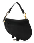 Satin Crystal Mini Saddle Bag Black