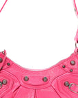 Agneau Arena Le Cagole Shoulder Bag XS Hot Pink