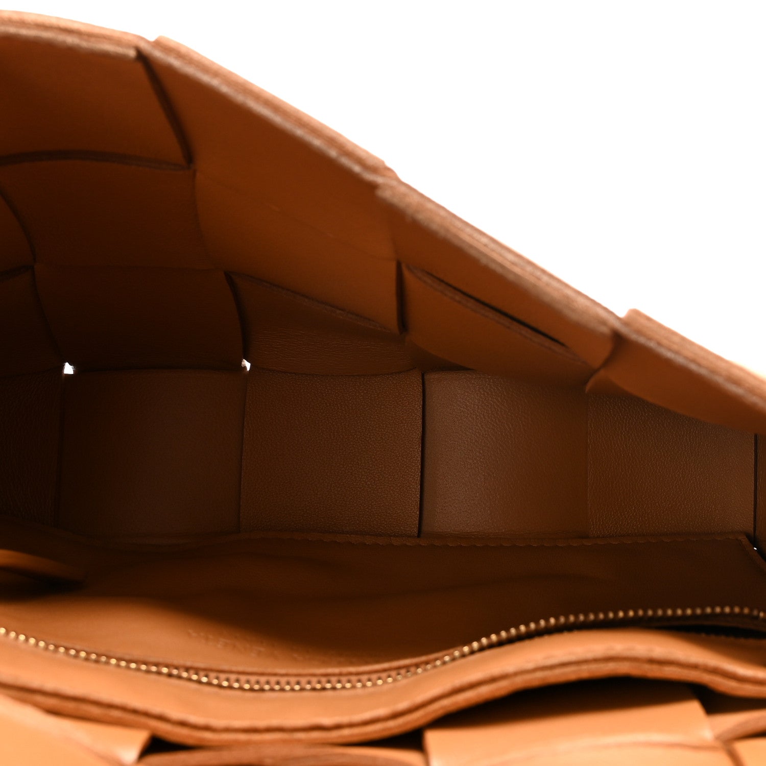 Lambskin Maxi Intrecciato Cassette Crossbody Bag Caramel